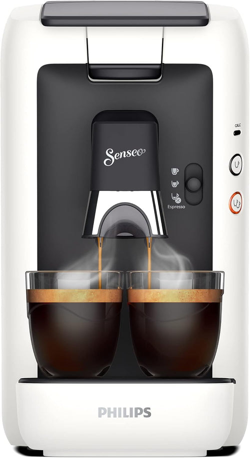 Phillips CSA260/10 Senseo Maestro Pod Coffee Machine, 1.2 Liter Water Tank, Coffee Strength Selection and Memo Function, Green Product, Colour: White